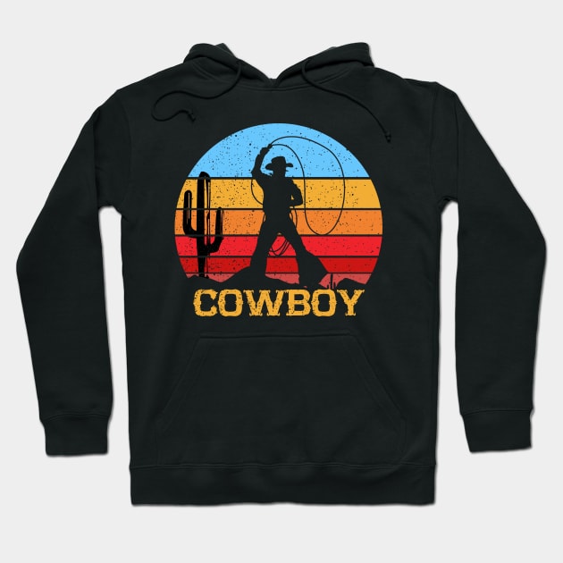 Cowboy Retro Vintage Hoodie by DARSHIRTS